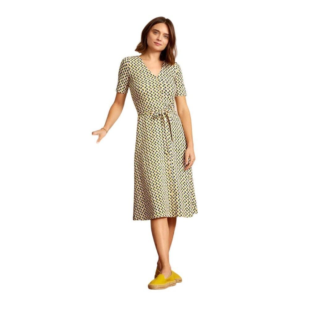 KING LOUIE Women's Arcadia Sorbet Erica Button Front Wrap Dress White Size XS